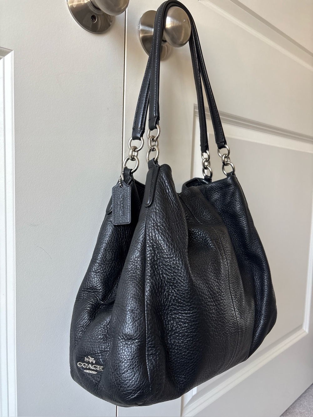 Coach Madison Phoebe Shoulder Bag Pebbled Leather